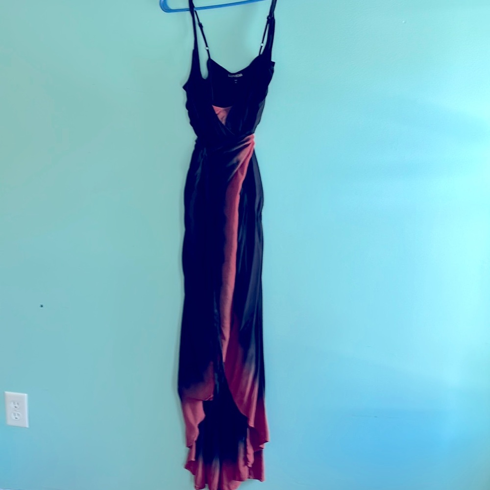 Black express wrap around maxi dress